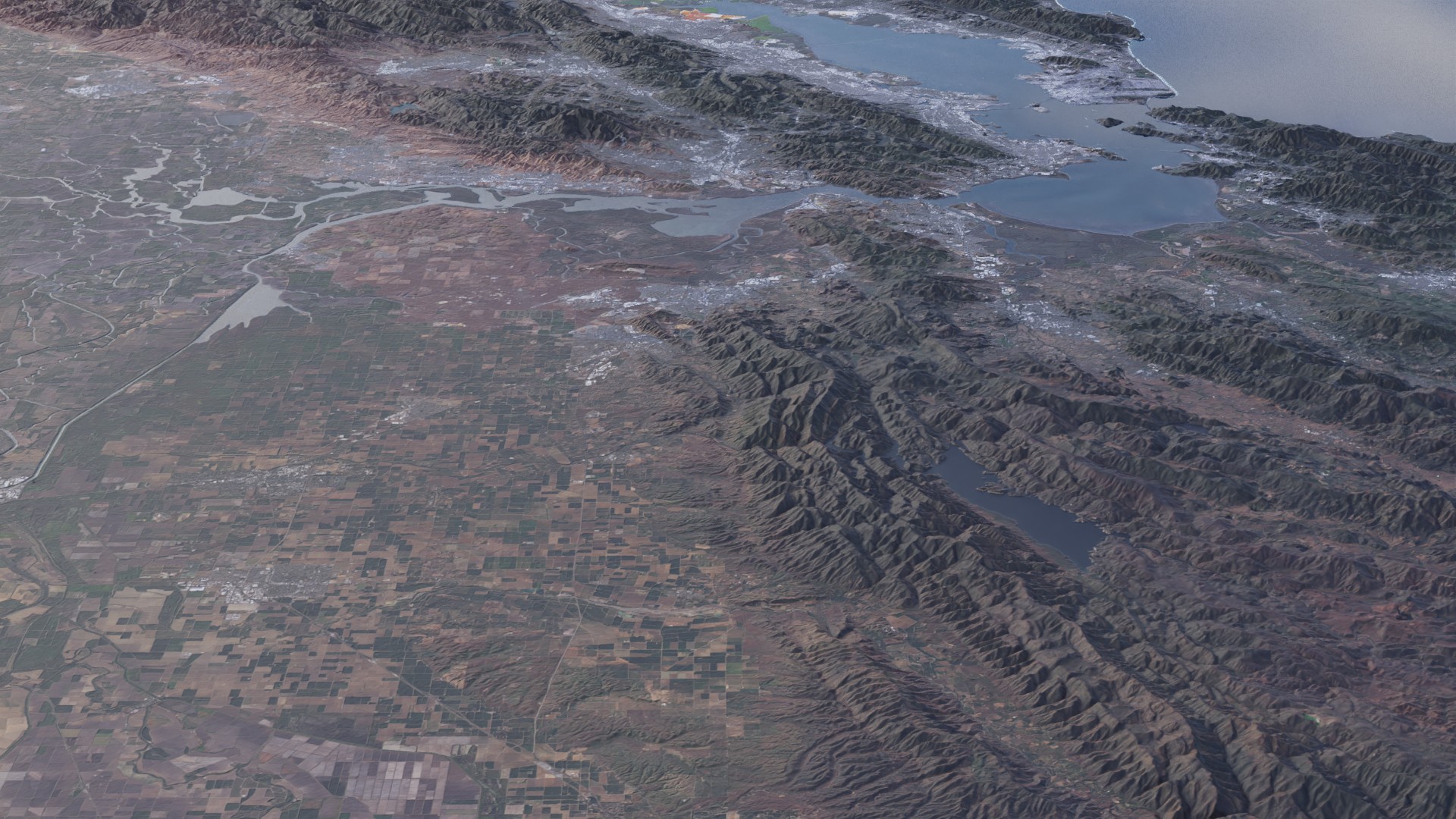 Digital Elevation Model of San Francisco bay area preview image 2